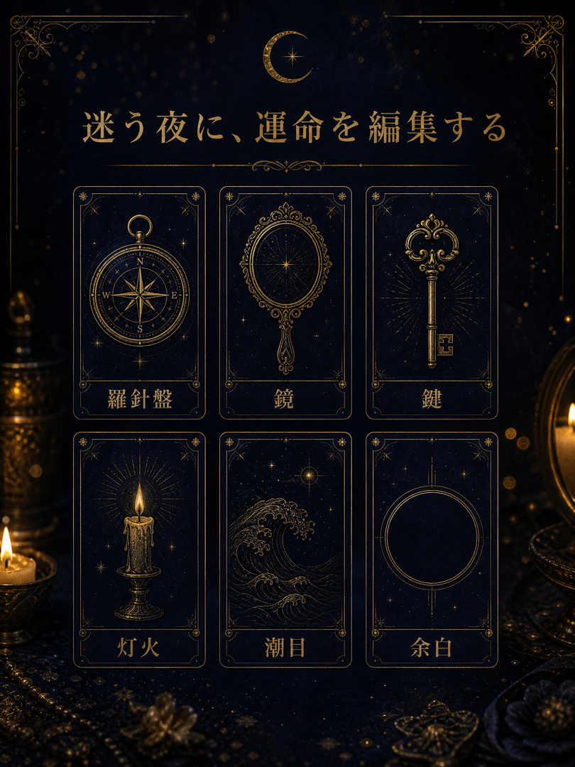 迷う夜に、運命を編集する。迷いに、ひとつの軸を。眠れない夜の、小さな相棒。