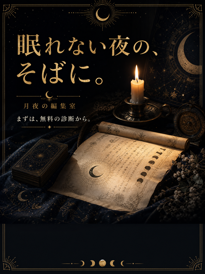 あなただけの、一通の運命。眠れない夜の、そばに。月夜の編集室